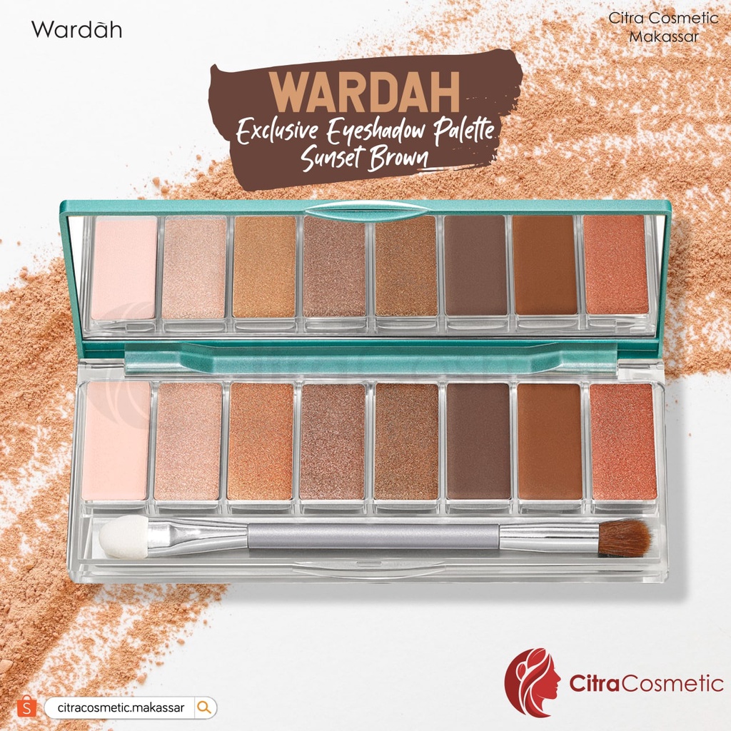 Wardah Exclusive Eyeshadow Palette Sunset Brown | Rose Gold