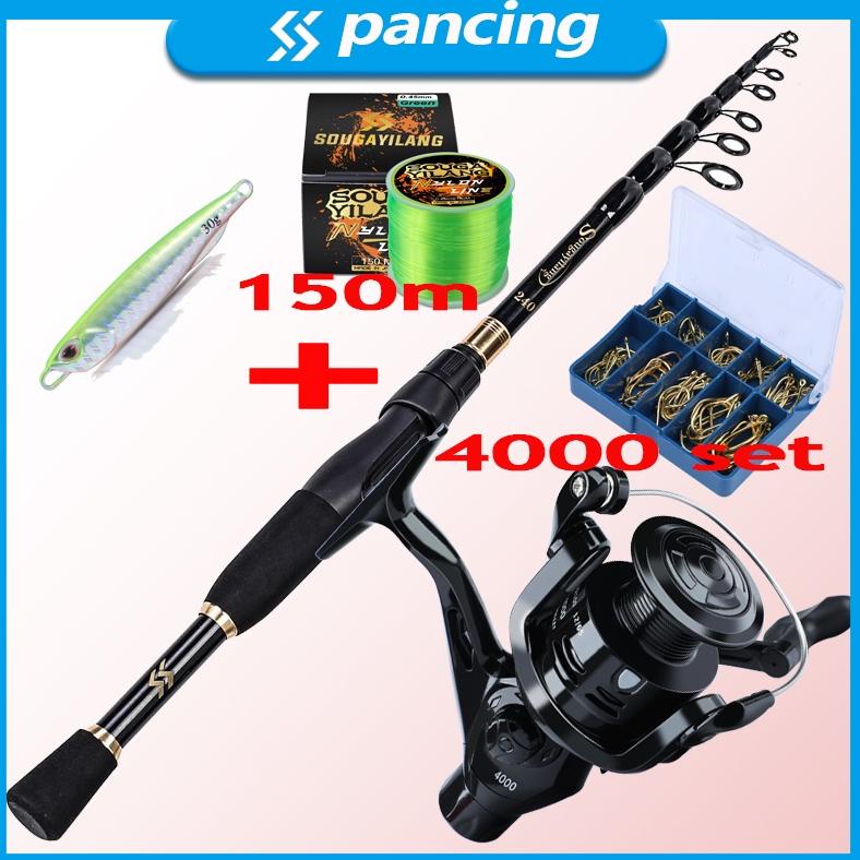Carbon Fiber Joran Pancing Set Pancing Telescopic Fishing Rod 1.8M 2.1M 2.4M Ultralight Weight Casti