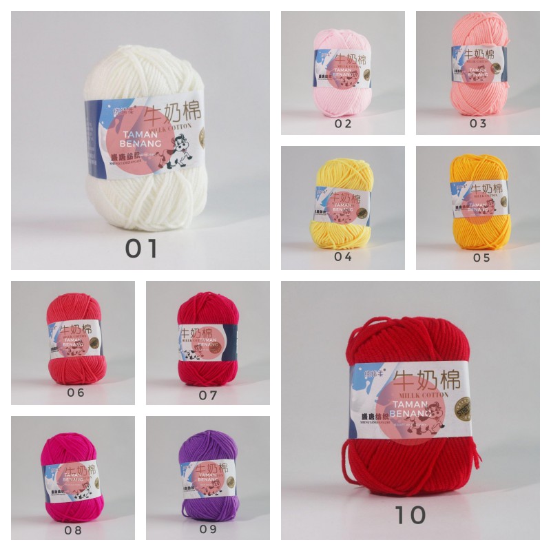Benang Rajut Katun Susu (Katalog 1-20)
