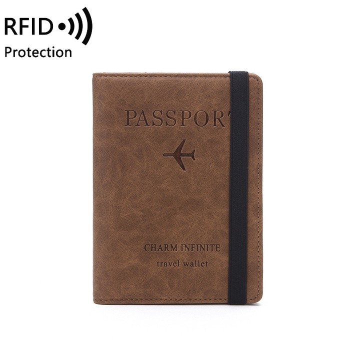 Dompet Paspor Kulit Passport Travel Wallet RFID Protection 1643