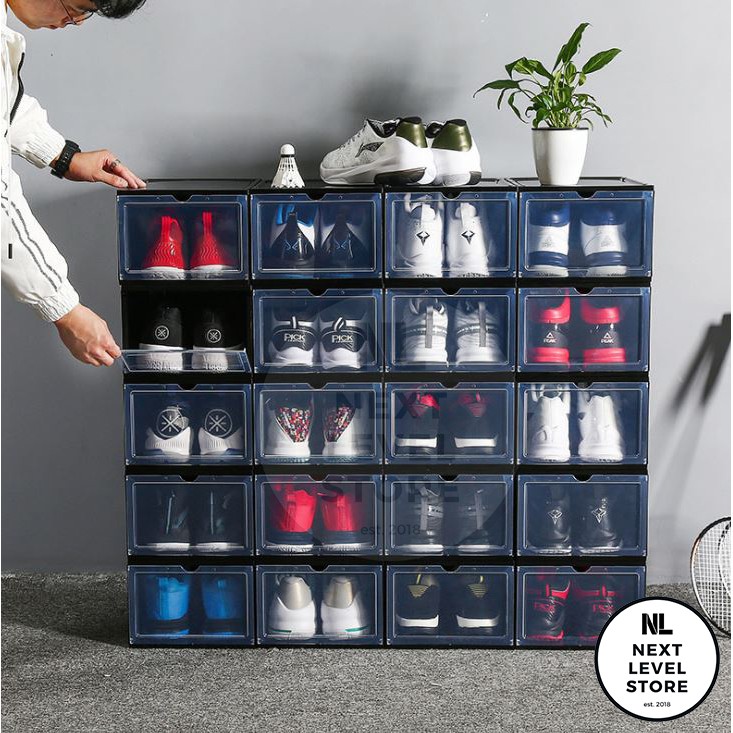 Sneaker Box Premium Kotak Sepatu Basket 34x18x25cm Flip Magnet Shoes SJ HARDWARE ORIGINAL