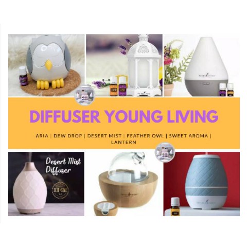 YL Diffuser Feather Owl Lantern Dew Drop Desert Mist Aria Ultrasonic Sweet Aroma Humidifier