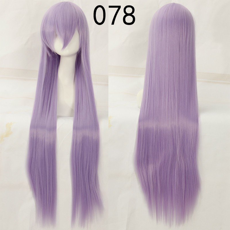 099 PASTEL ASH wig base 100 cm lurus wanita cosplay rambut palsu daily lolita hitam putih abu ash brown