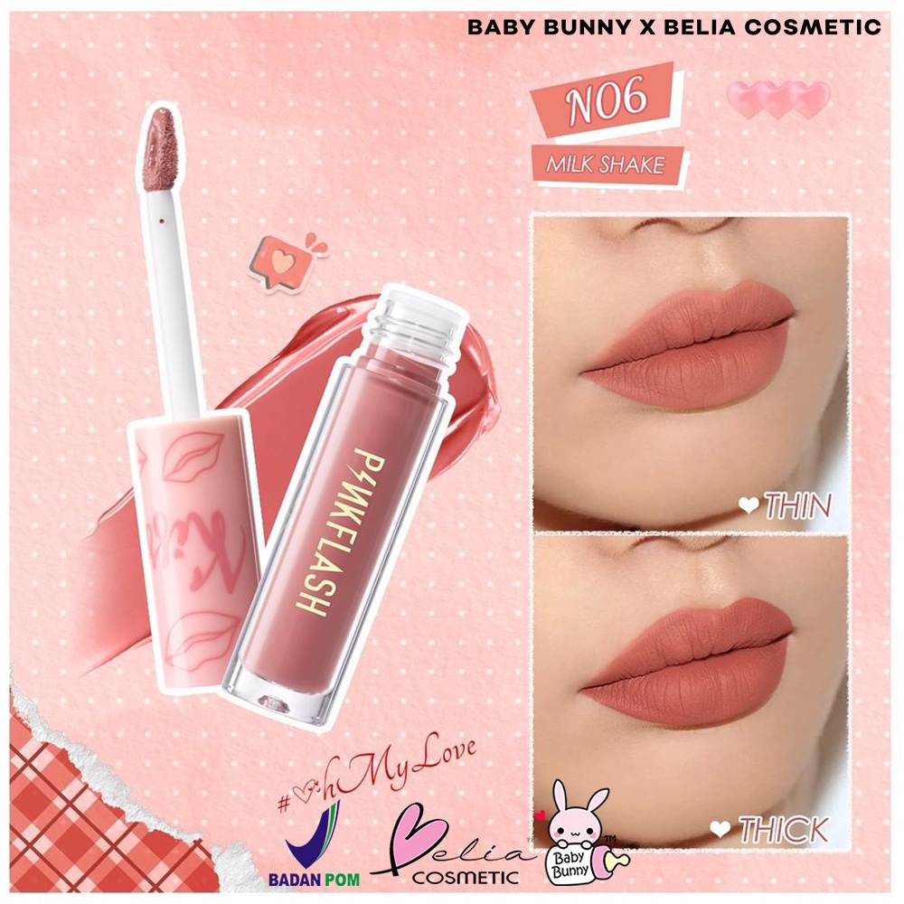 ❤ BELIA ❤ PINKFLASH KISS Lasting Matte Lip Cream OhMyKiss | Pink Flash | Lipcream BPOM PF-L01