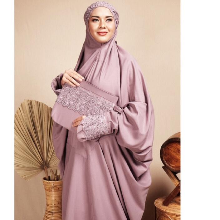 ♪ Mukena siti Khadijah Terusan katun bordir Khodijah dewasa pasteleena original/promo ❀