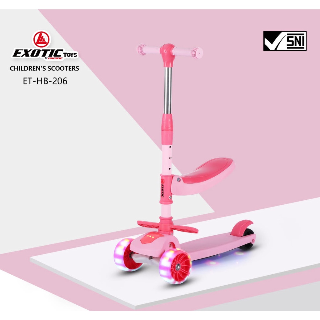 Scooter Skuter Anak Otoped Exotic ET HB206 Roda 3 Bisa di Lipat By Pacific-4
