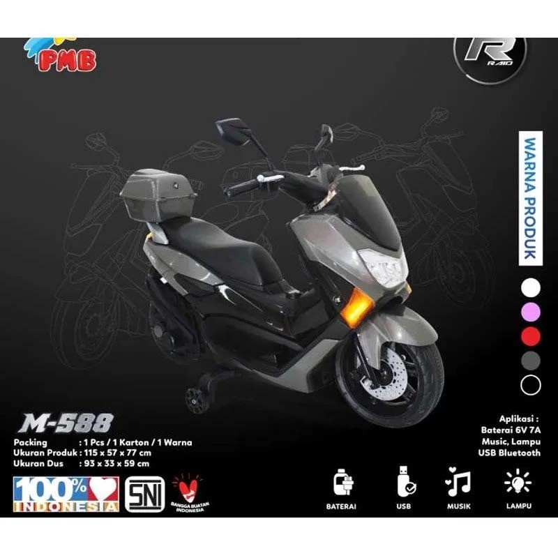 Mainan Motor Aki Anak PMB M588 NMAX Motorcycle Kid Toys