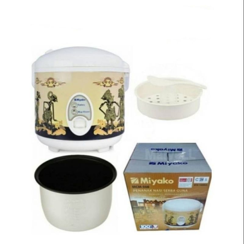 Rice Cooker / Penanak Nasi / Magic Com Miyako MCM-508 Motif Wayang Timbul 1.8L