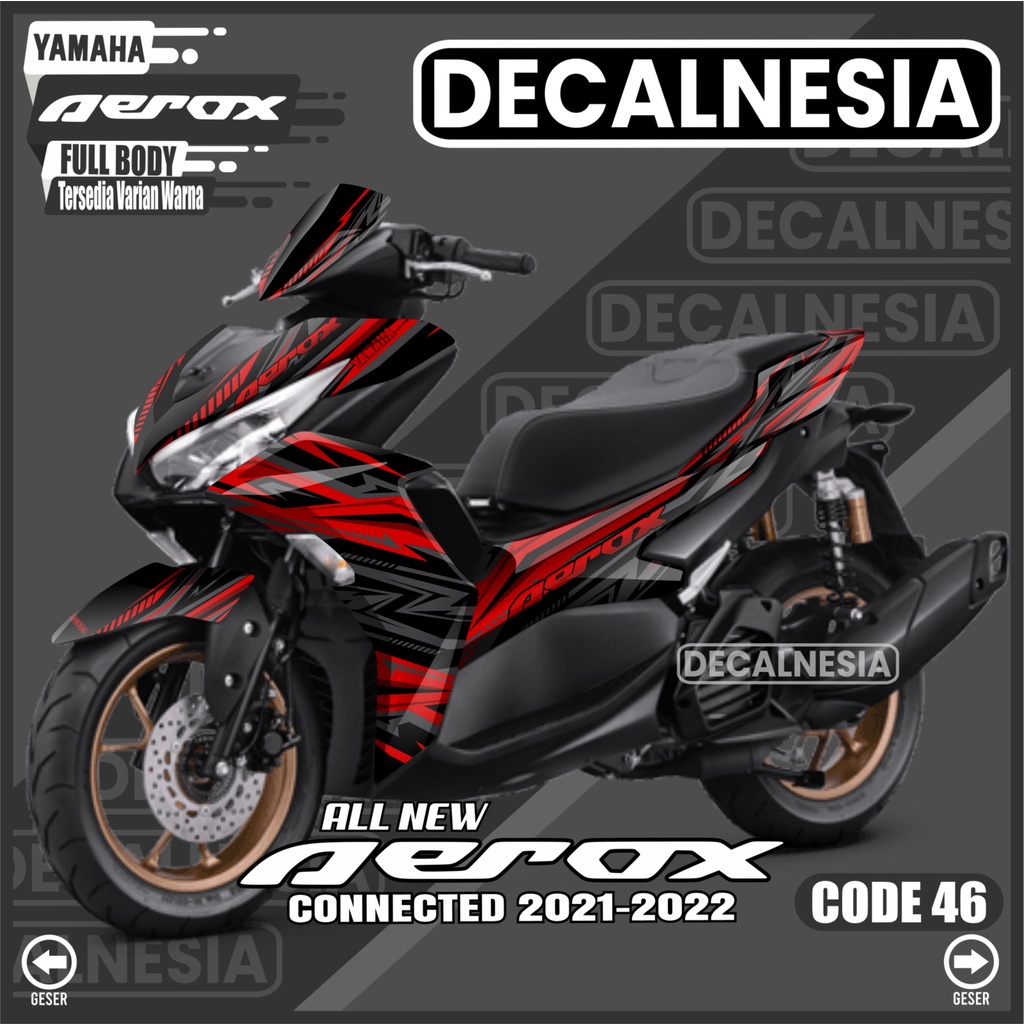 Decal Aerox Connected 155 ALL New Variasi Aksesoris Stiker Motor Full Body 2021 2022 2023 2024 2025 