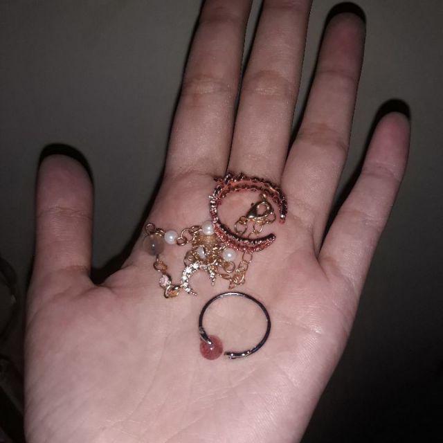 Gelang Rantai Manik-Manik Mutiara / Kristal Bintang Bulan