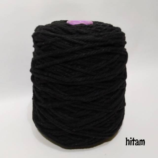 Tali Katun Macrame Hitam 3mm| 4mm| 5mm | 6mm