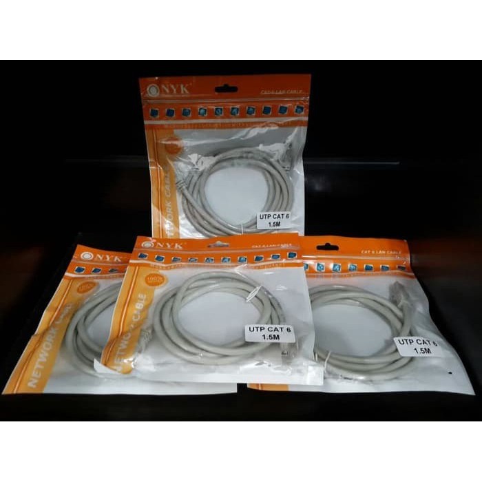 Kabel Lan 1.5M Cat6 Nyk kabel LAN 1.5M Cat6 UTP cable LAN 1.5 meter High Quality