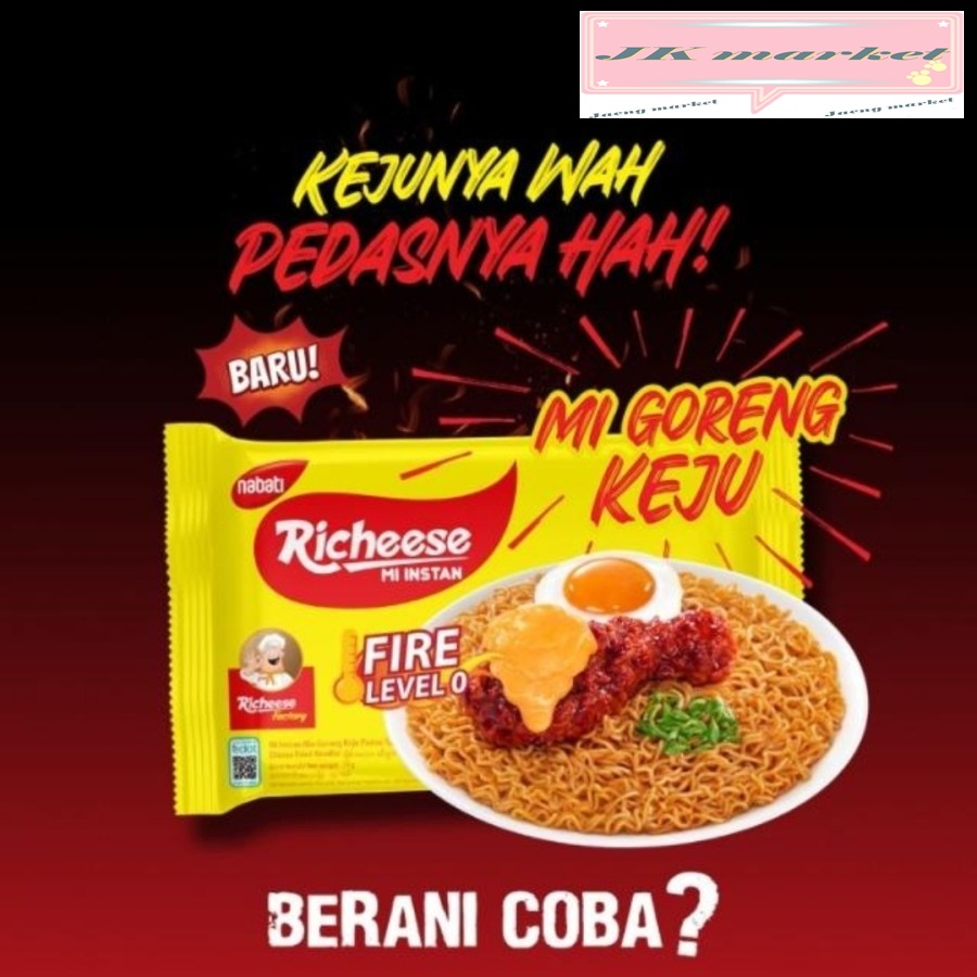 

Mie Goreng Richeese Keju 74gr-Mie Instan Richeese keju