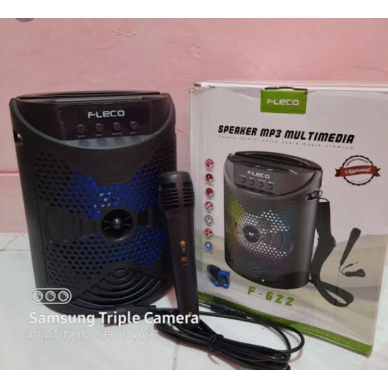 fleco f 622 speaker bluetooth karaoke super bass bonus micc