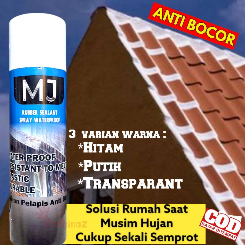 Spray ajaib MJ rubber sealant 500 ml anti bocor /atap bocor/rembes pelapis karat,pipa bocor,dinding rembes