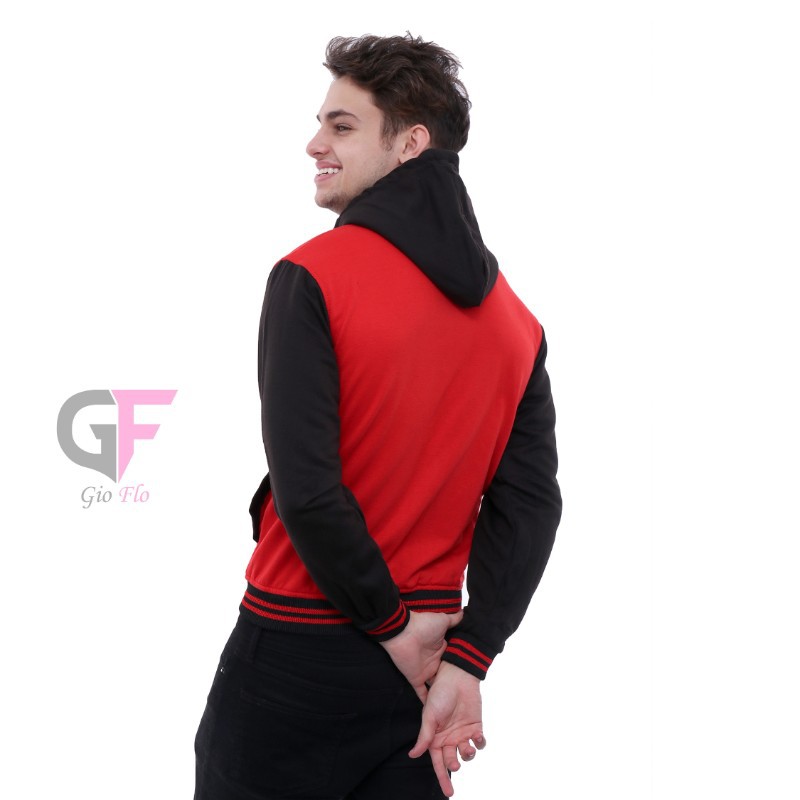 GIOFLO Jackets Baseball Men's Outerwear Merah / JAK 2172