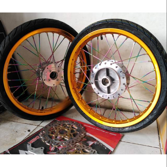Velg tdr CB150r CBR150R Sonic 150 ring 17 sepaket plus ban bonus cakram