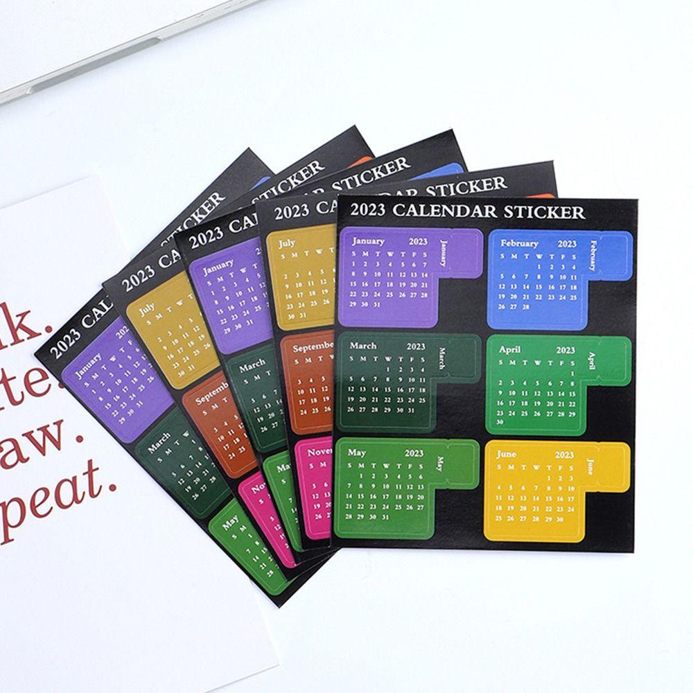 Preva 5lembar Stiker Label Kalender New Creative DIY Calendar Sticker