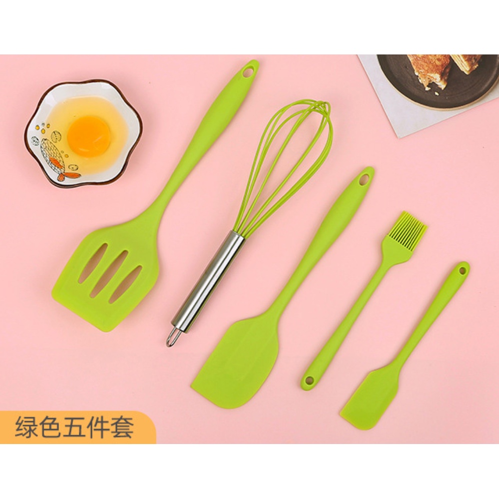 #LC-HL 5 in 1 Kitchen Silicone Tools Spatula Cooking BPA Free