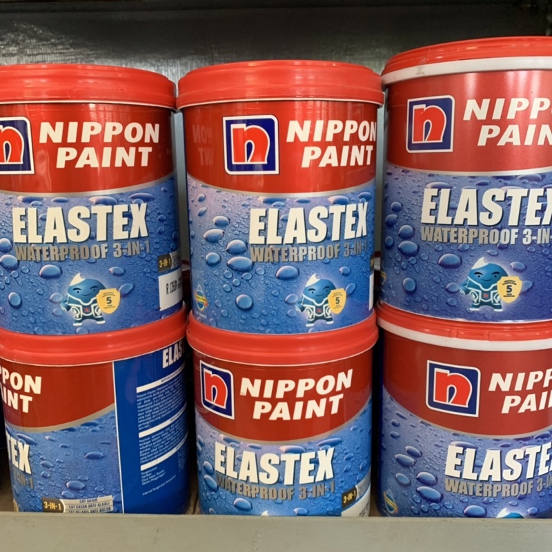 CAT WATERPROOF ELASTEX NIPPON PAINT 1 KG / CAT PELAPIS ANTI BOCOR / CAT DINDING ANTI JAMUR / CAT TEM