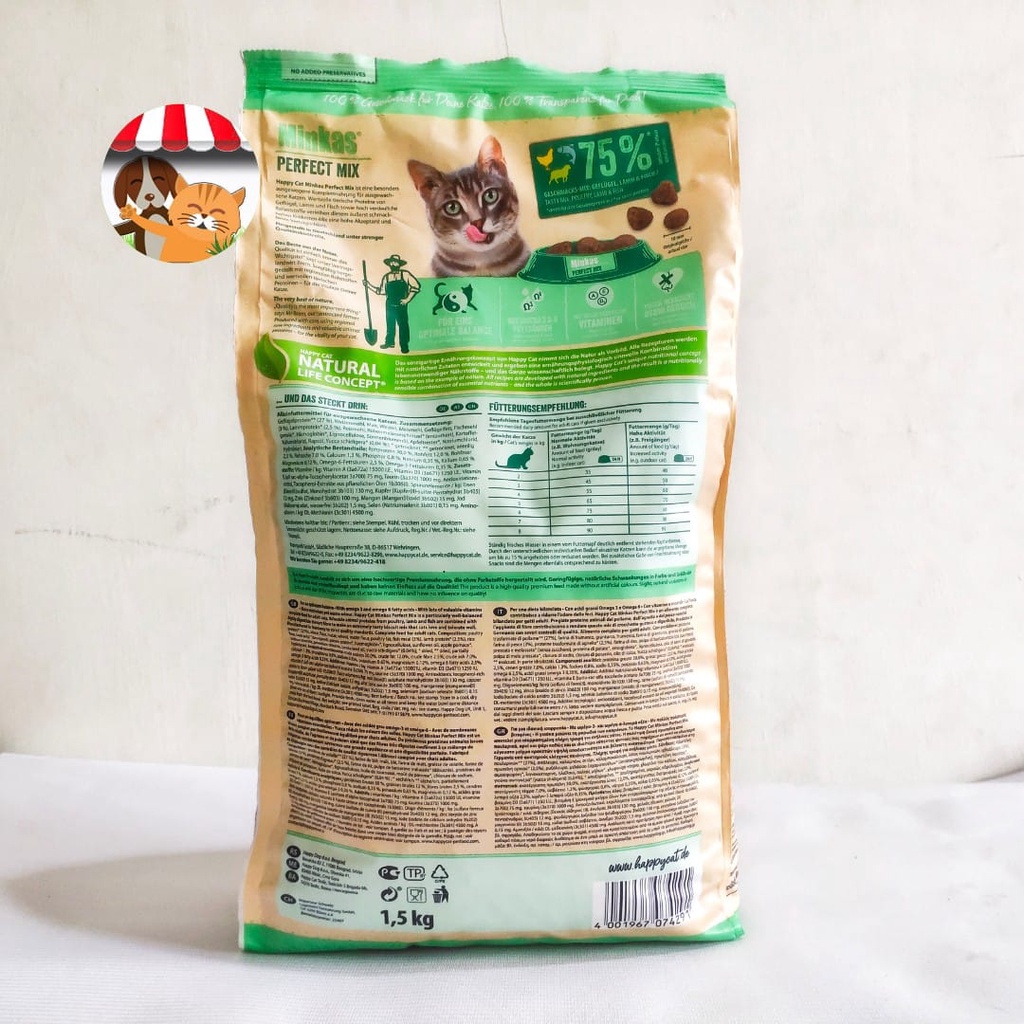 Happy Cat Minkas Perfect Mix 1.5kg - Makanan Kering kucing