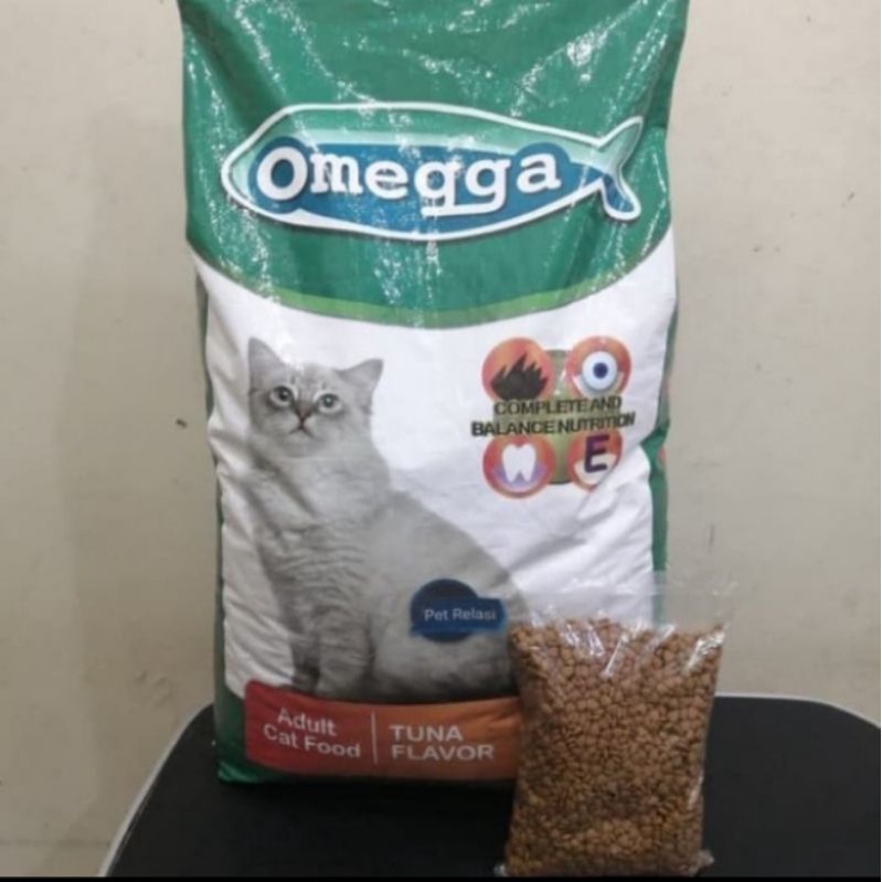 Omega cat adult tuna repack 1kg - makanan kucing omega tuna 1kg