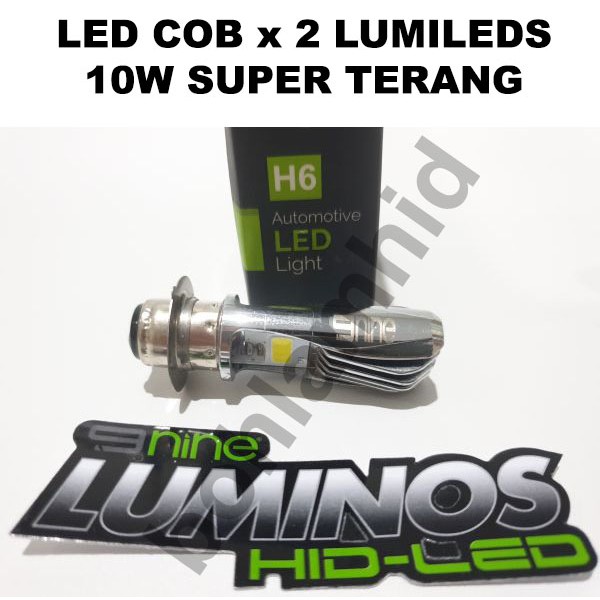 Lampu Motor LED Luminos New Supra Fit, Supra X Helm In, Supra X 125 CW H6 M5 T19 Putih 15W-6