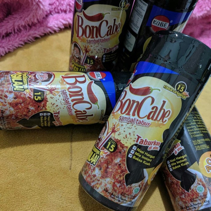 

BON CABE ORIGINAL BUBUK PEDAS LEVEL 15 KEMASAN BOTOL BIRU 45GR 6pcs