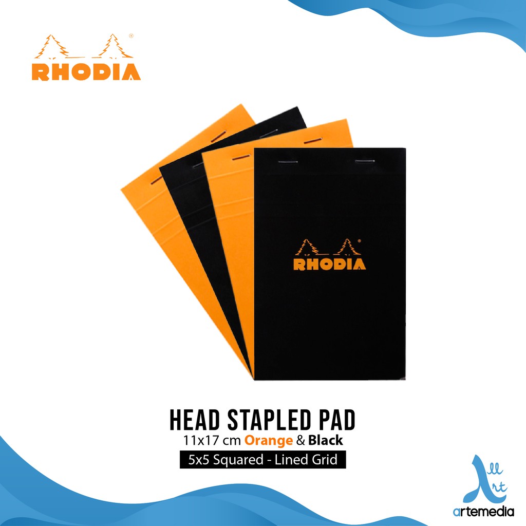 

Rhodia Head Stapled 11x17cm Pad N14 Notepad Buku Catatan