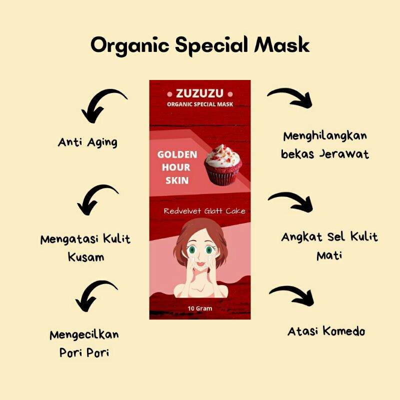 {DISTRIBUTOR RESMI} masker zuzuzu organik spesial