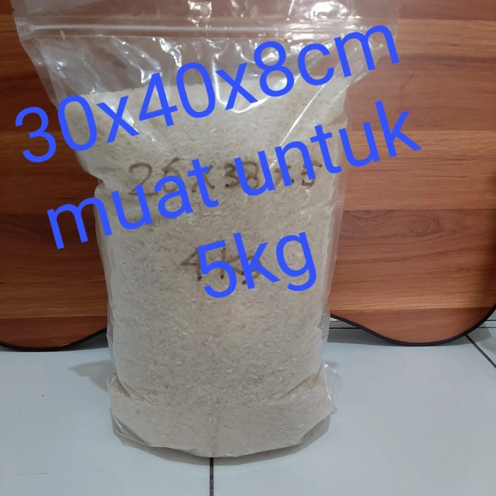 Plastik Ziplock Pouch 30x40 Plastik Klip Berdiri Transparan