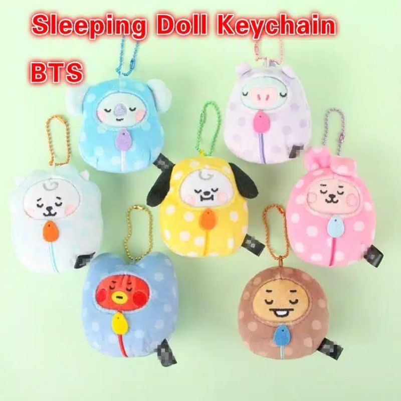 [Official] BT21 Sleeping Doll Keychain Japan Edition