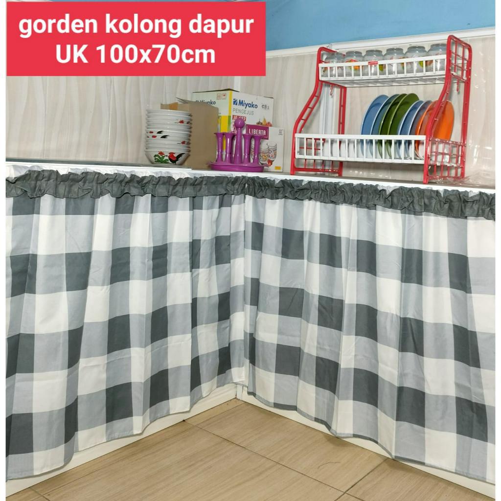 Gorden Katun Smokering / Hordeng cutton disperse / EMILY GORDYN /  mimimalis ring 12, 135 x 200 Korden Hordeng Tirai Jendela Pintu Varian Motip|| gorden kolong dapur