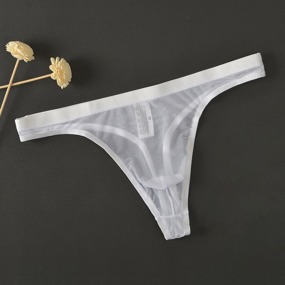 Sexy G-strings And Thongs Jockstrap Transparent Men Underwear Men's Mesh Thong T-back Panties Male B
