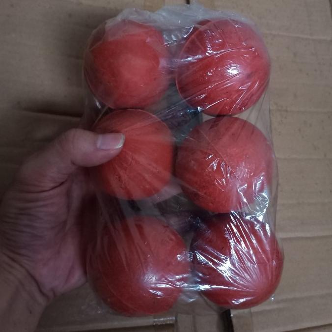 (BISA COD) Bola Kasti Karet Merah Kualitas Bagus (Harga Per 6 pc)