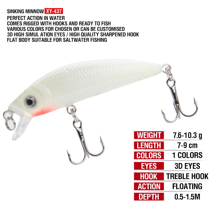 Umpan Mancing luminous Jig Umpan Mancing Alat Pancing Alat Pancing Murah Minnow 7.6g-10g Top Water Lure CrankSet relix nusantara CrankBait Umpan Pancing Umpan Ikan Vib Umpan Pancing Buatan Kail Pancing