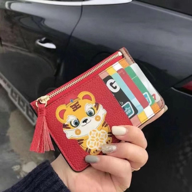 RYX - Tiger Red Dompet Lipat Kartu Wanita Fashion Casual - Ori Import