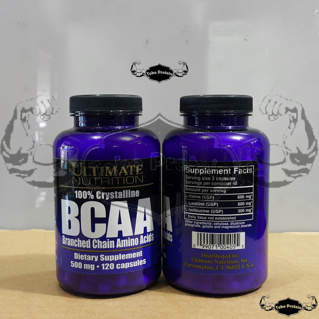 Ultimate Nutrition BCAA Crystalline 120 Capsules Capsule Caps kapsul 500mg 500 mg