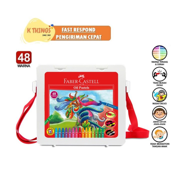 

PASTEL-DRY-OIL- FABER CASTELL CRAYON OIL PASTELS 48 WARNA KADO ANAK -OIL-DRY-PASTEL.