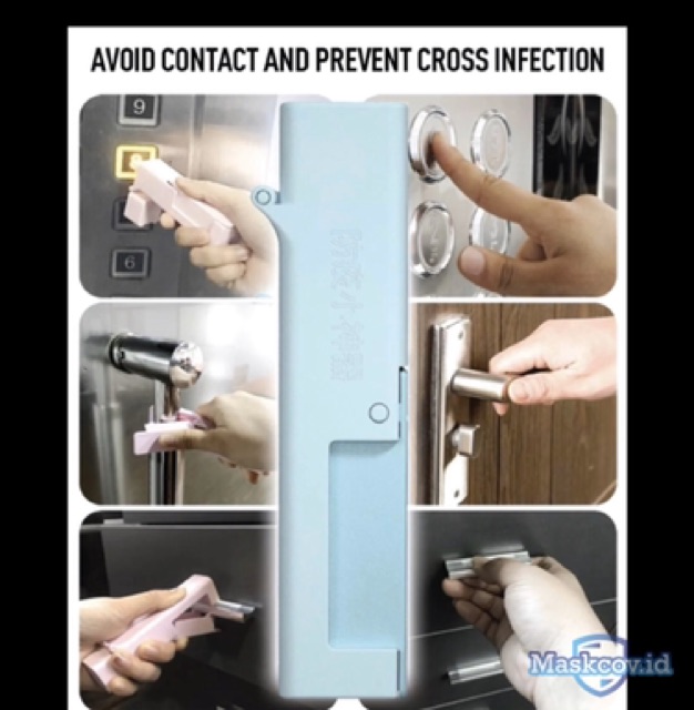 Alat Pencet Lift, EDC, Gagang Pintu, ATM anti virus ada busa untuk refill desinfektan bisa refill-3