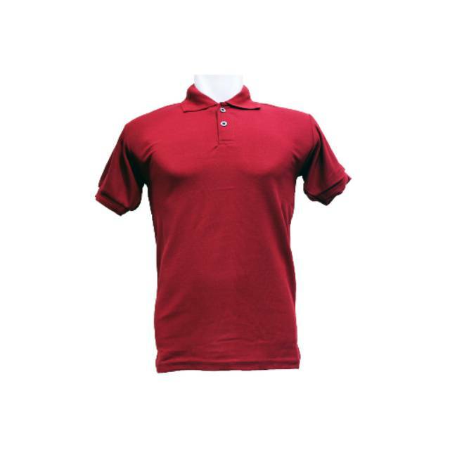 YB POLO SHIRT KAOS KERAH MERAH MARUN MAROON POLOS BAJU PRIA COWOK KAUS CASUAL TANGAN LENGAN PENDEK