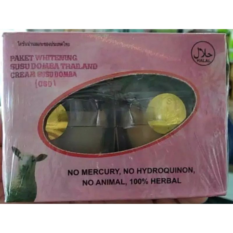 PAKET WHITENING SUSU DOMBA THAILAND, CREAM SUSU DOMBA (CSD)1000% ORIGINAL ASLI