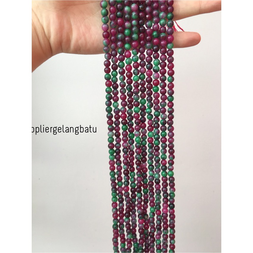 bahan gelang kalung 12mm tanzania kilap garnet ruby tanzanite akik bahan gelang kalung aksesoris ukm