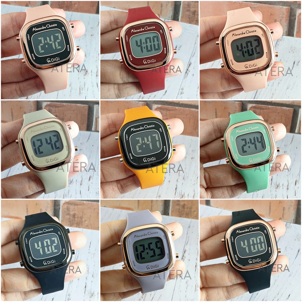 ALEXANDRE CHRISTIE AC 9336 WANITA ORIGINAL / JAM TANGAN ALEXANDER AC9336 LH KARET RUBBER DIGITAL ORI