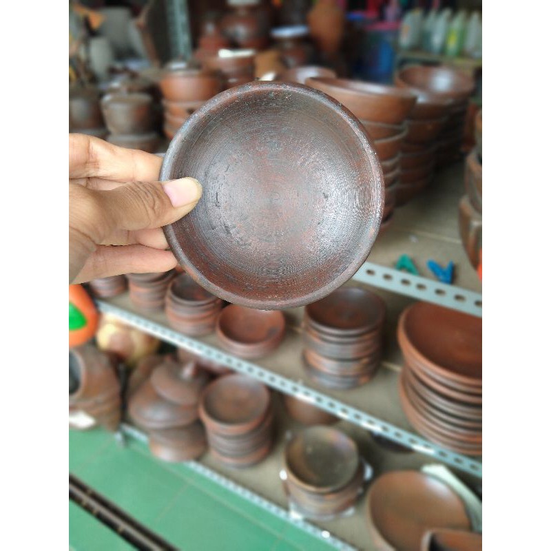 (MInimal 5pcs) Piring tanah liat/Cobek tanah liat Mini uk.10cm/Cobek Sambel tanah liat