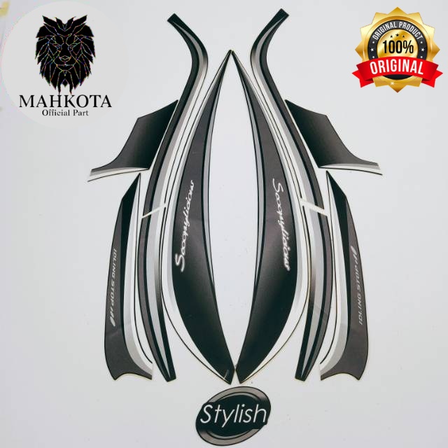 Original Asli Striping Stiker Polet list motor honda scoopy stylish 2018 idling stop  motor list bod