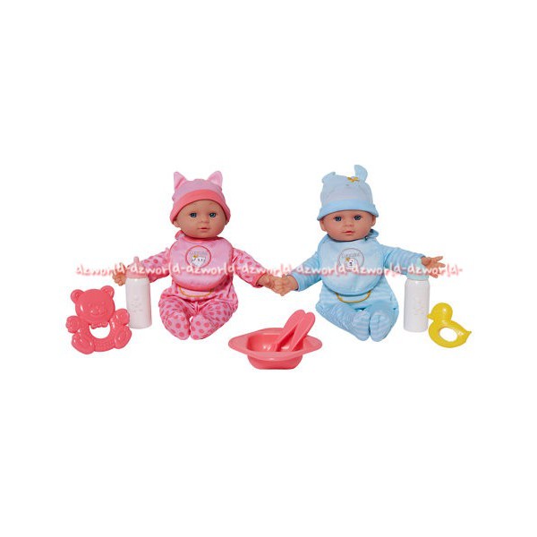 ELC Brother And Sister Twin Dolls Boneka Kembar Dengan Bahan Lembut termasuk aksesoris