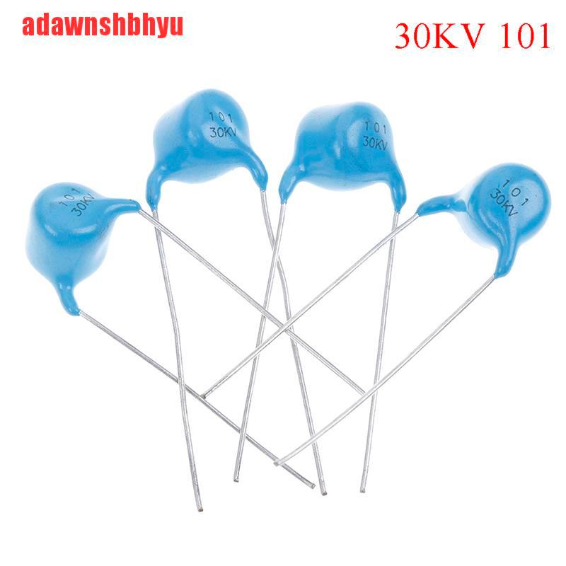 10pcs Kapasitor Keramik Tegangan Tinggi 30kv 100p 100pf 101k 30kv 101k