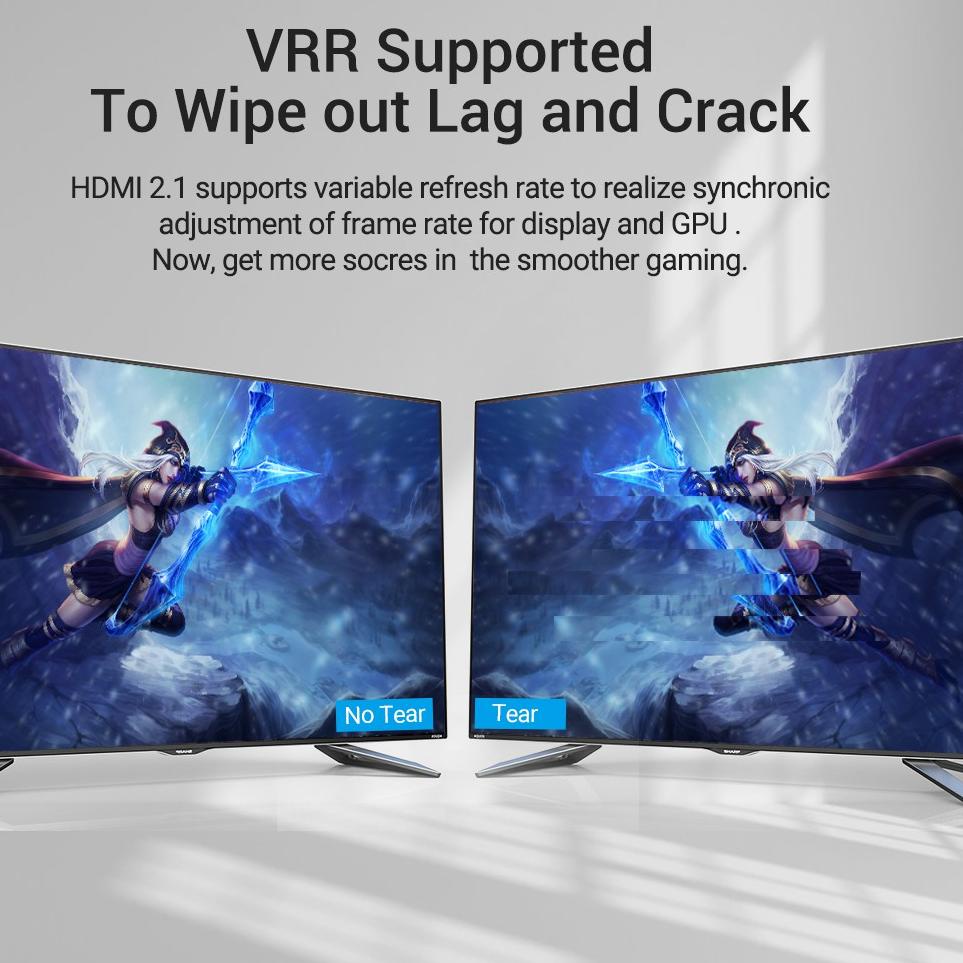 Rekomendasi Vention Kabel HDMI 2.1 Kecepatan Tinggi 48Gbps 4K@120Hz 8K 60Hz untuk PS4/TV