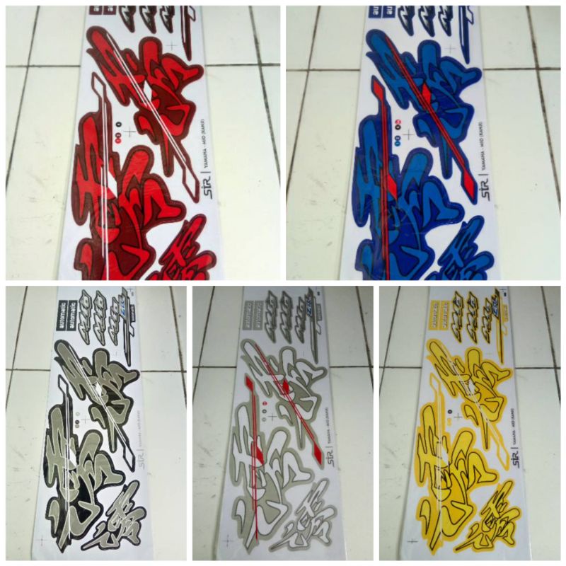 Striping Stiker Lis Variasi Thailand Motor Yamaha Mio Sporty - Mio Kanji